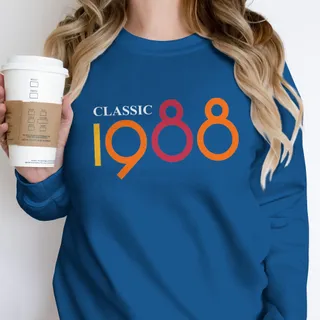 Classic 1988 Birthday Sweatshirt – Royal