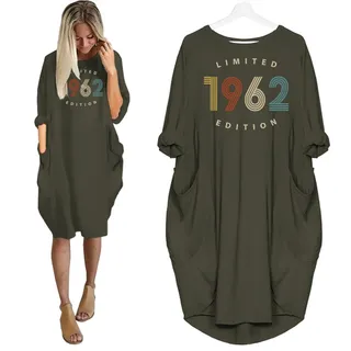 Limited 1962 Birthday Pocket Dress – Grey