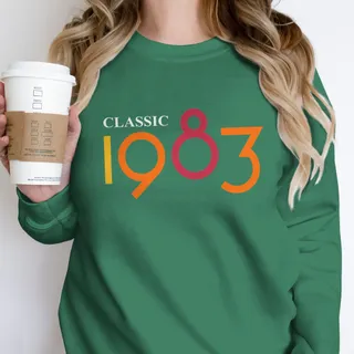 Classic 1983 Birthday Sweatshirt – Kelly Green