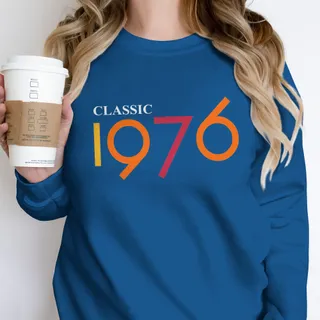 Classic 1976 Birthday Sweatshirt – Royal
