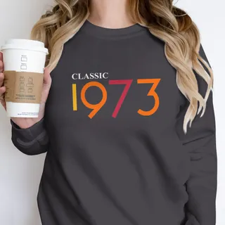Classic 1973 Birthday Sweatshirt – Dark Grey