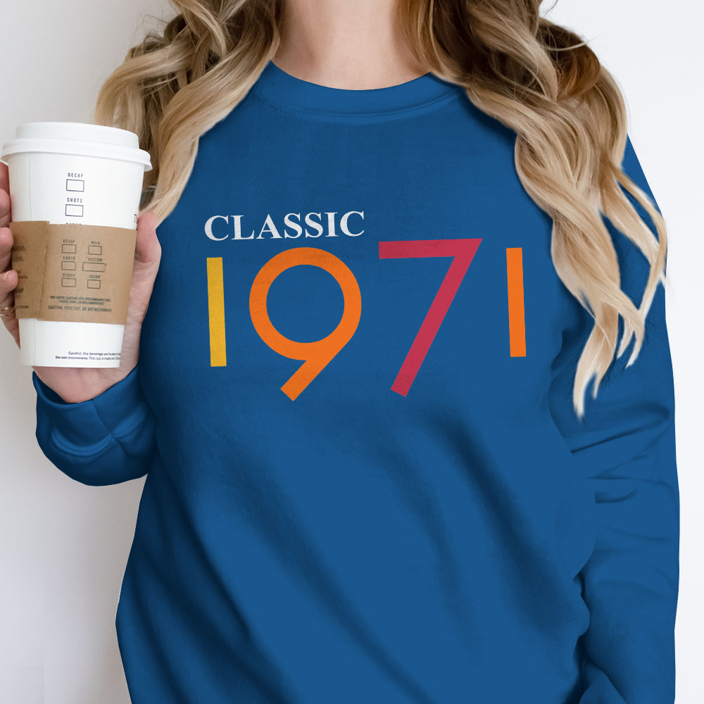 Classic 1971 Birthday Sweatshirt - variant image 1