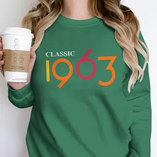 Classic 1963 Birthday Sweatshirt – Kelly Green