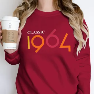 Classic 1964 Birthday Sweatshirt – Cardinal Red