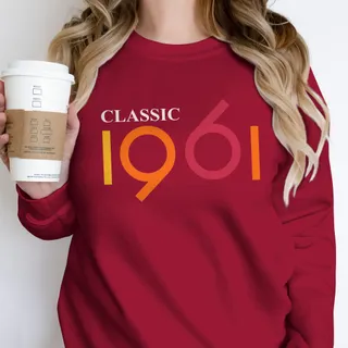 Classic 1961 Birthday Sweatshirt – Cardinal Red
