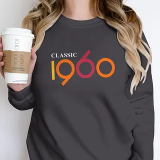 Classic 1960 Birthday Sweatshirt – Dark Grey