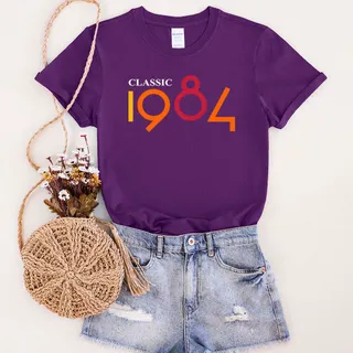Classic 1984 Birthday T-Shirt – Purple