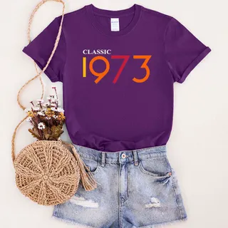 Classic 1973 Birthday T-Shirt – Purple