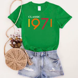 Classic 1971 Birthday T-Shirt – Irish Green