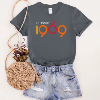 Classic 1969 Birthday T-Shirt – Dark Heather