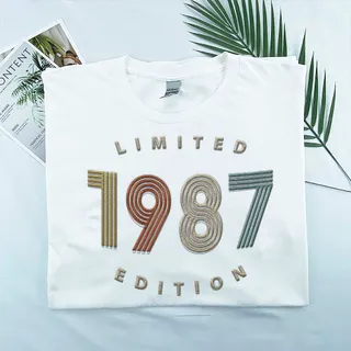 Limited Edition 1987 Embroidered T-Shirt – White