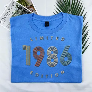 Limited Edition 1986 Embroidered T-Shirt – Royal