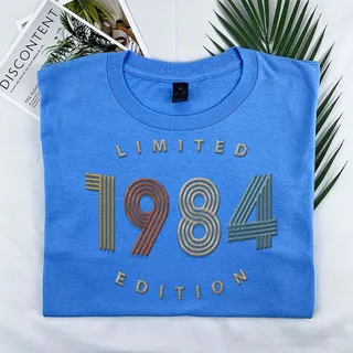 Limited Edition 1984 Embroidered T-Shirt – Royal