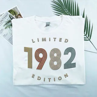 Limited Edition 1982 Embroidered T-Shirt – White