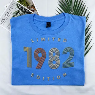 Limited Edition 1982 Embroidered T-Shirt – Royal