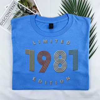 Limited Edition 1981 Embroidered T-Shirt – Royal