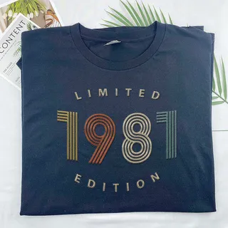 Limited Edition 1981 Embroidered T-Shirt – Navy