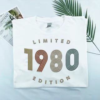 Limited Edition 1980 Embroidered T-Shirt – White