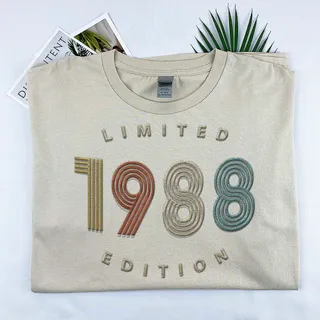 Limited Edition 1988 Embroidered T-Shirt – Khaki