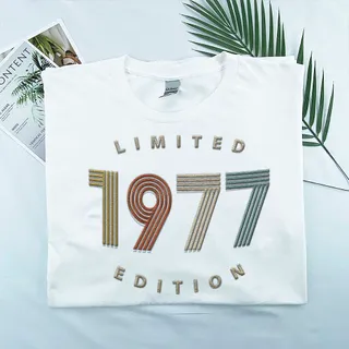 Limited Edition 1977 Embroidered T-Shirt – White