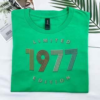 Limited Edition 1977 Embroidered T-Shirt – Irish Green
