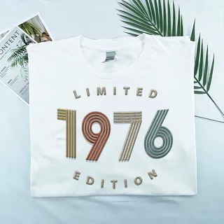 Limited Edition 1976 Embroidered T-Shirt – White