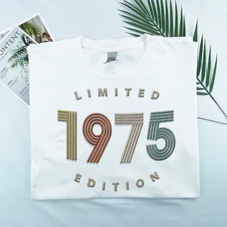 Limited Edition 1975 Embroidered T-Shirt – White