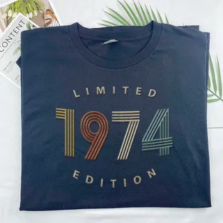 Limited Edition 1974 Embroidered T-Shirt – Navy