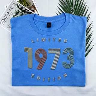 Limited Edition 1973 Embroidered T-Shirt – Royal