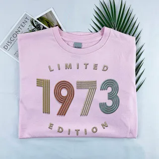 Limited Edition 1973 Embroidered T-Shirt – Pink