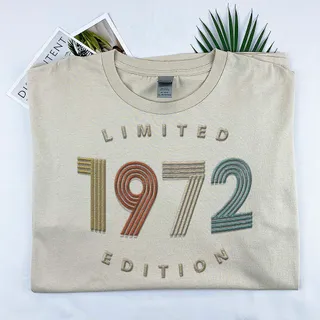 Limited Edition 1972 Embroidered T-Shirt – Khaki