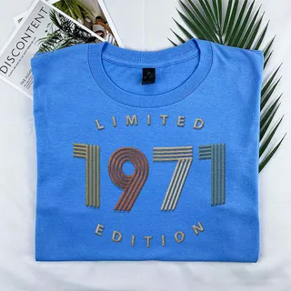Limited Edition 1971 Embroidered T-Shirt – Royal