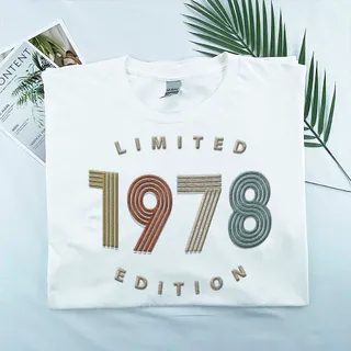 Limited Edition 1978 Embroidered T-Shirt – White