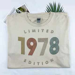 Limited Edition 1978 Embroidered T-Shirt – Khaki