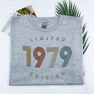 Limited Edition 1979 Embroidered T-Shirt – Sport Grey