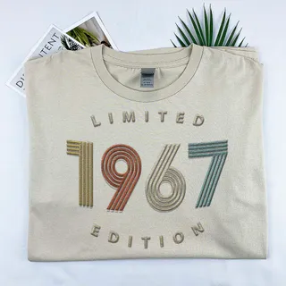Limited Edition 1967 Embroidered T-Shirt – Khaki