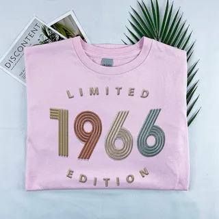 Limited Edition 1966 Embroidered T-Shirt – Pink
