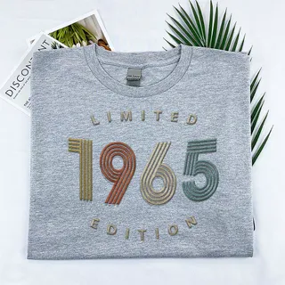 Limited Edition 1965 Embroidered T-Shirt – Sport Grey