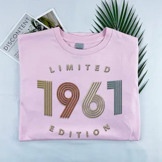 Limited Edition 1961 Embroidered T-Shirt – Pink