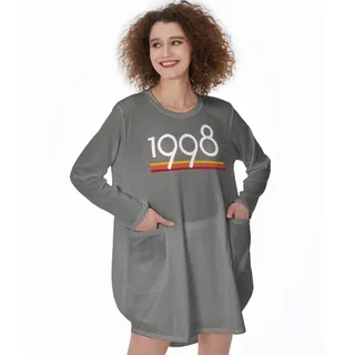 Best 1998 Birthday Pocket Dress – Grey