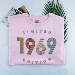 Limited Edition 1969 Embroidered T-Shirt – Pink