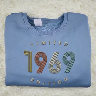 Limited Edition 1969 Embroidered Sweatshirt – Blue
