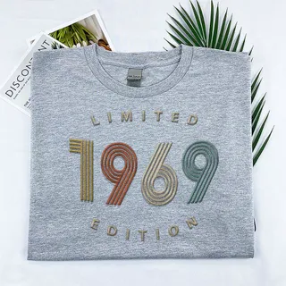 Limited Edition 1969 Embroidered T-Shirt – Sport Grey