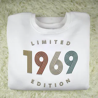 Limited Edition 1969 Embroidered Sweatshirt – White