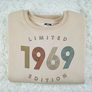 Limited Edition 1969 Embroidered Sweatshirt – Khaki