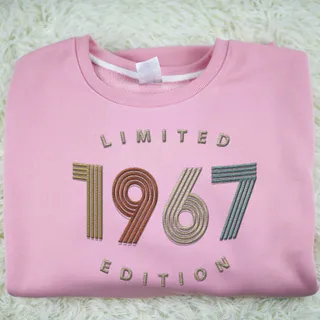 Limited Edition 1967 Embroidered Sweatshirt – Pink