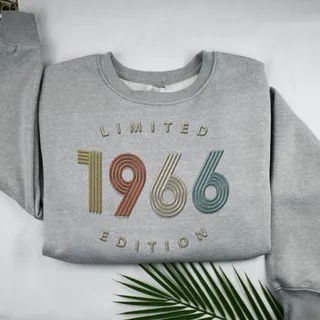 Limited Edition 1966 Embroidered Sweatshirt – Sport Grey