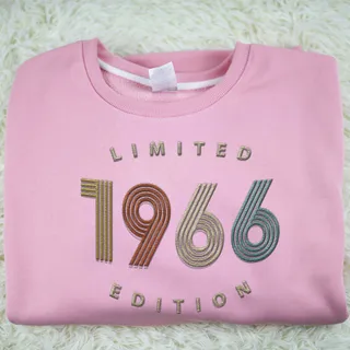 Limited Edition 1966 Embroidered Sweatshirt – Pink
