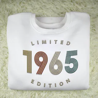 Limited Edition 1965 Embroidered Sweatshirt – White