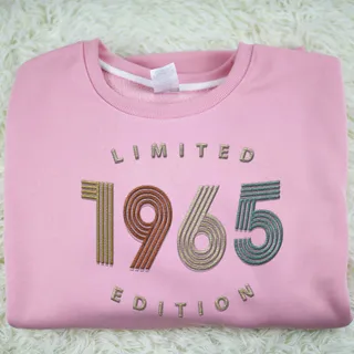 Limited Edition 1965 Embroidered Sweatshirt – Pink